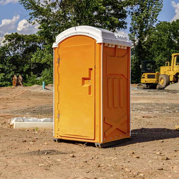 how often are the porta potties cleaned and serviced during a rental period in Foxfield